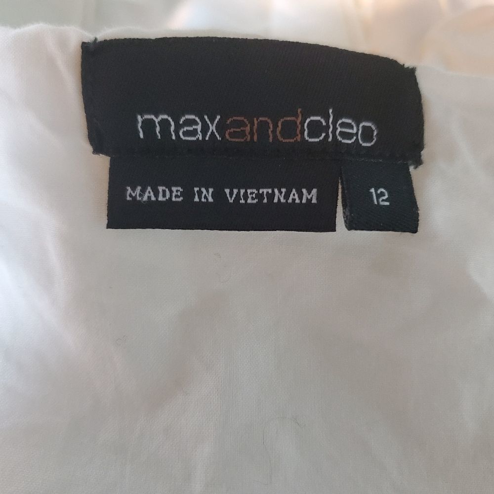 Max & Cleo White Dress with Ruffles (12) - Picture 7 of 9